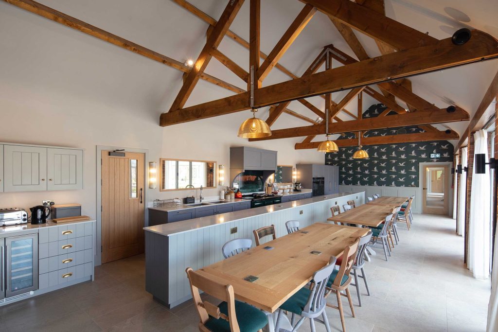 communal kitchen flakebridge low barn farm cumbria