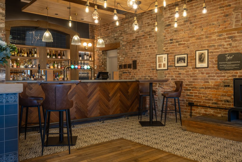 New bar area Tykes Restaurant Sandburn Hall